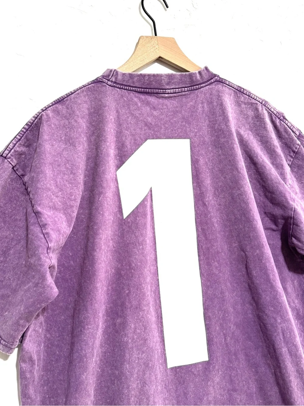Vintage Purple Mineral Wash Arrow Graphic T-Shirt XL Oversized Cotton Tee - Picture 6 of 7